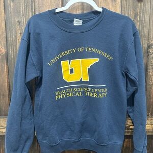 Gildan Navy Sweatshirt with Yellow University Logo